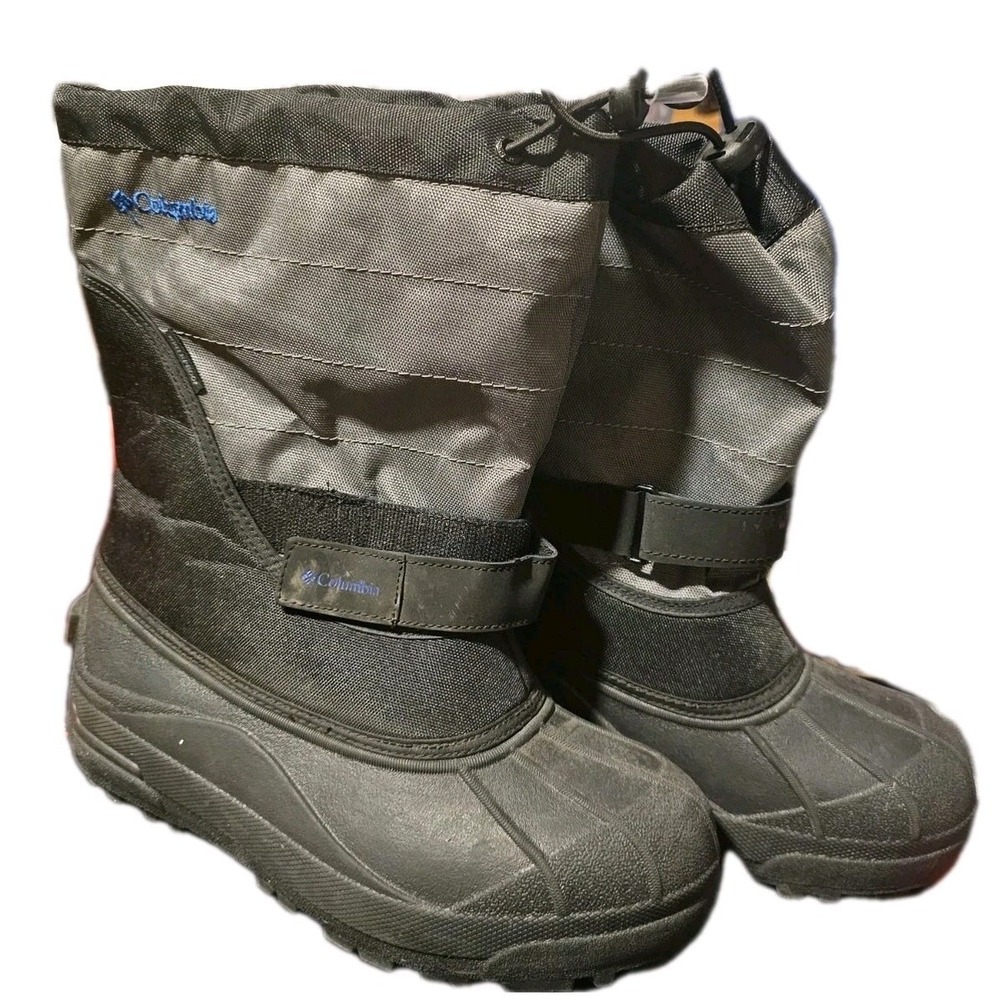 Columbia‎ Powderbug Plus II BY1326-010 Kid's 6 Snow Boot Black Gray Waterproof